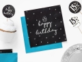 SERWETKI HAPPY BIRTHDAY CZARNE 20 szt.