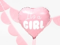 BALON SERCE GIRL RÓZOWY 18'' 45cm