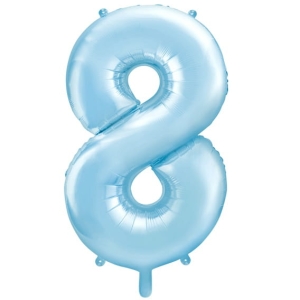 BALON CYFRA 8 BŁĘKITNY 34'' 86cm
