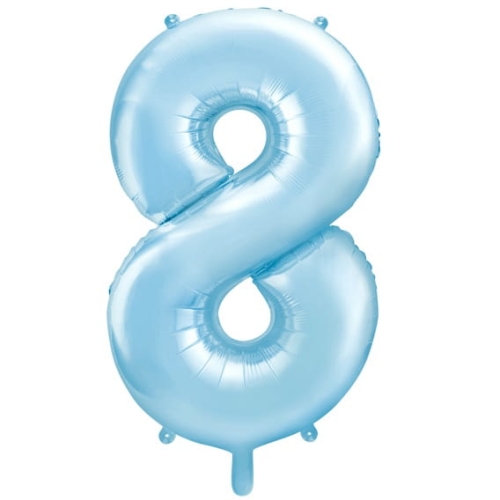 BALON CYFRA 8 BŁĘKITNY 34'' 86cm