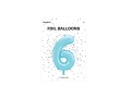 BALON CYFRA 6 BŁĘKITNY 34'' 86cm