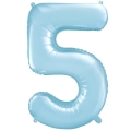 BALON CYFRA 5 BŁĘKITNY 34'' 86cm