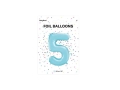 BALON CYFRA 5 BŁĘKITNY 34'' 86cm