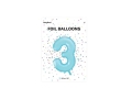 BALON CYFRA 3 BŁĘKITNY 34'' 86cm