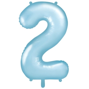 BALON CYFRA 2 BŁĘKITNY 34'' 86cm