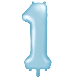 BALON CYFRA 1 BŁĘKITNY 34'' 86cm