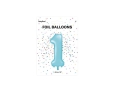BALON CYFRA 1 BŁĘKITNY 34'' 86cm