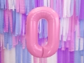 BALON CYFRA 0 JASNORÓŻOWY 34'' 86cm