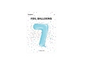 BALON CYFRA 7 BŁĘKITNY 34'' 86cm