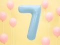 BALON CYFRA 7 BŁĘKITNY 34'' 86cm
