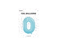 BALON CYFRA 0 BŁĘKITNY 34'' 86cm