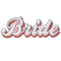 NAPRASOWANKA NA UBRANIE BRIDE RÓŻOWA 22x8cm