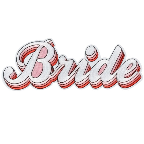 NAPRASOWANKA NA UBRANIE BRIDE RÓŻOWA 22x8cm
