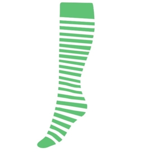 ZAKOLANÓWKI [ZIELONE W BIAŁE PASY]