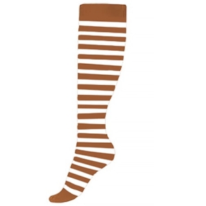 ZAKOLANÓWKI W PASKI BRĄZOWO-BIAŁE