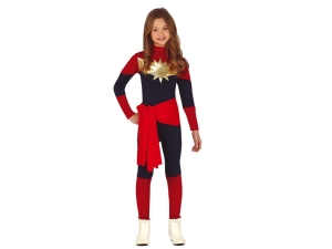 STRÓJ KOMBINEZON SUPERBOHATERKA CZERWONO-NIEBIESKA 110-115