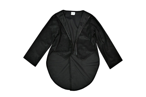 FRAK WELUROWY CZARNY 146-158