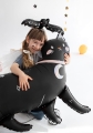 BALON KOT GWIAZDKI KSIĘŻYC CZARNY 38'' 96cm