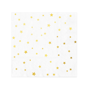 SERWETKI GWIAZDKI BIAŁE 10szt