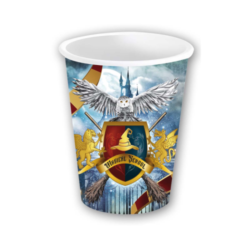 KUBECZKI PAPIEROWE HARRY POTTER HOGWART 240ml 6szt