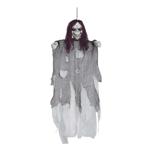 KUKŁA LALKA WISZĄCA SZEROKI UŚMIECH SZARA 90cm