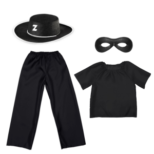 ZESTAW ZORRO CZARNY 134-140 4el