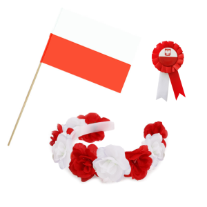 ZESTAW NARODOWY BIAŁO-CZERWONY 3el