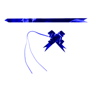 WSTĄŻKA ŚCIĄGANA METALIZOWANA GRANATOWA 2,5cm 1szt