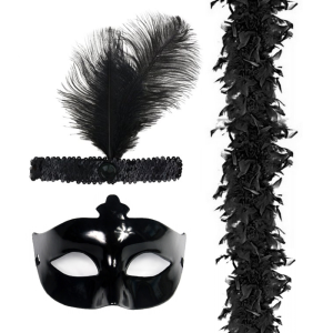 ZESTAW RETRO CZARNY 3el