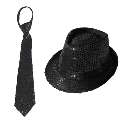 ZESTAW SYLWESTROWY CZARNY 2el