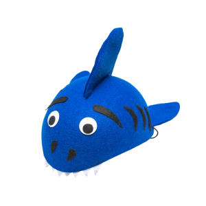 CZAPKA REKIN PŁETWA RUCHOME OCZY NIEBIESKA