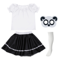 ZESTAW PANDA BIAŁO-CZARNY 98-110 4el