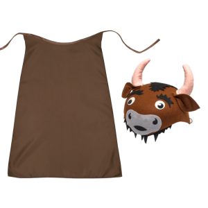 ZESTAW ŻUBR BRĄZOWY PELERYNA 55cm 2el