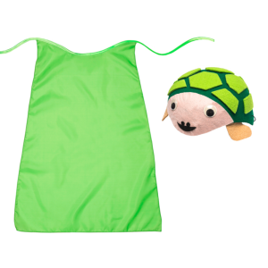 ZESTAW ŻÓŁWIK ZIELONY PELERYNA 75cm 2el