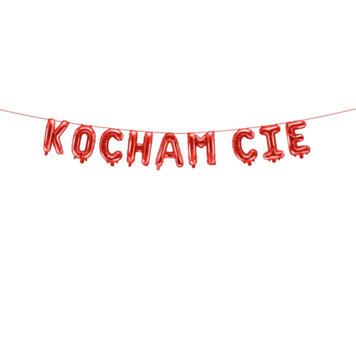 BALON NAPIS KOCHAM CIĘ CZERWONY 16'' 40cm