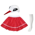 ZESTAW BOCIAN CZERWONY S/M 3el
