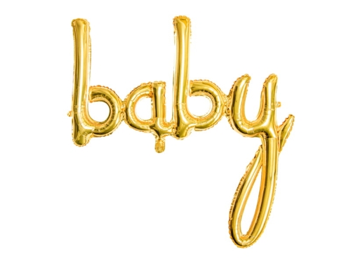 BALON NAPIS BABY ZŁOTY 29x30'' 73x75cm