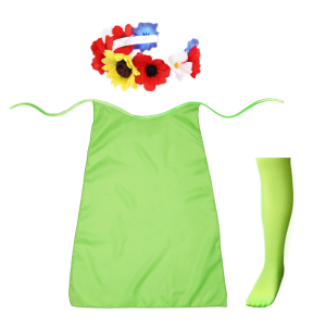 ZESTAW WIOSNA ZIELONY PELERYNA 55cm 3el