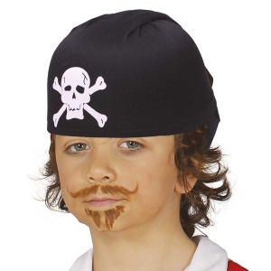 CZAPKA PIRACKA CHUSTA CZASZKA CZARNA