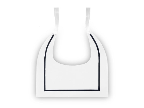 KOŁNIERZYK WIGOFIL Z CZARNĄ LAMÓWKĄ BIAŁY