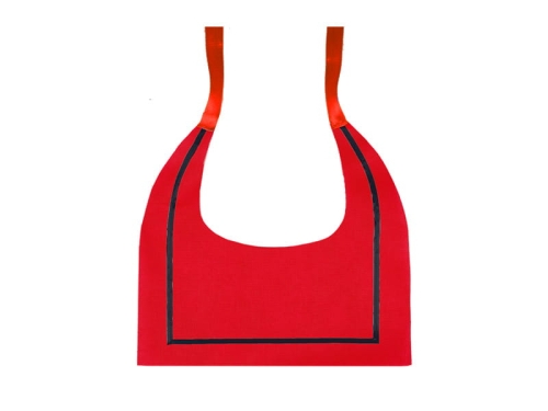 KOŁNIERZYK WIGOFIL Z CZARNĄ LAMÓWKĄ CZERWONY