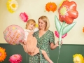 BALON DLA KOCHANEJ MAMY KWIATY RÓŻOWY 18'' 45cm