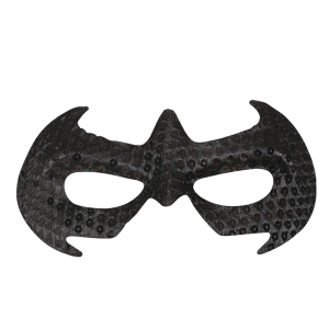 MASKA SUPERBOHATERKA CEKINY CZARNA