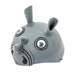 CZAPKA NOSOROŻEC RUCHOME OCZY SZARA