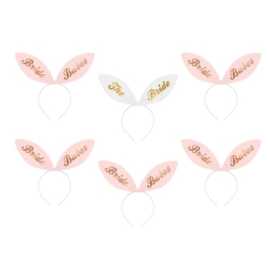 ZESTAW OPASEK BRIDE SQUAD BIAŁO-RÓŻOWE 6szt