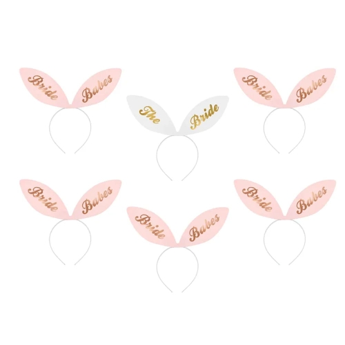 ZESTAW OPASEK BRIDE SQUAD BIAŁO-RÓŻOWE 6szt