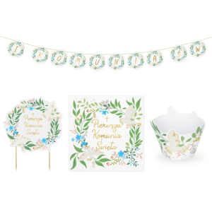 ZESTAW KOMUNIA BIAŁY 10el