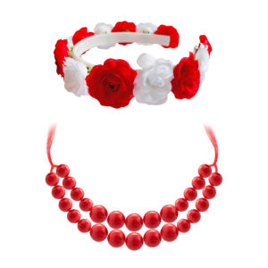 ZESTAW LUDOWY CZERWONY 2el