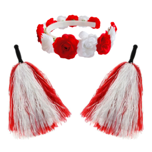 ZESTAW KIBICA BIAŁO-CZERWONY 3el