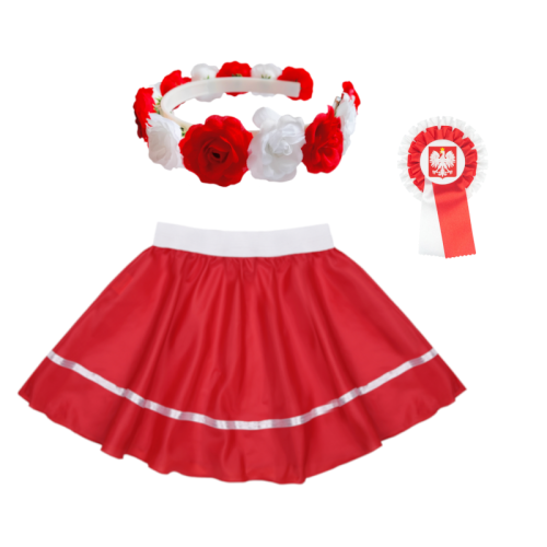 ZESTAW NARODOWY BIAŁO-CZERWONY S/M 3el